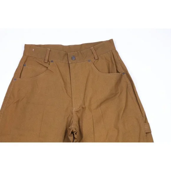 NOS Vintage 90s Streetwear Mens Size 30x31 Baggy Fit Wide Leg Denim Jeans Brown